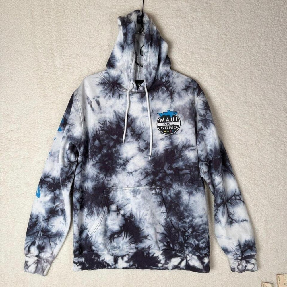 Maui & Sons Tie Dye Pullover‎ Hoodie. Medium.